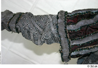  Photos Medieval Woman in grey dress 1 Decorated cloth arm grey dress historical Clothing 0004.jpg